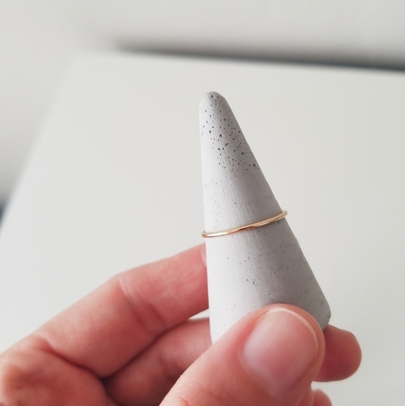 Dainty Goldfilled Plain Stacker Ring Band - Picture 3 of 3